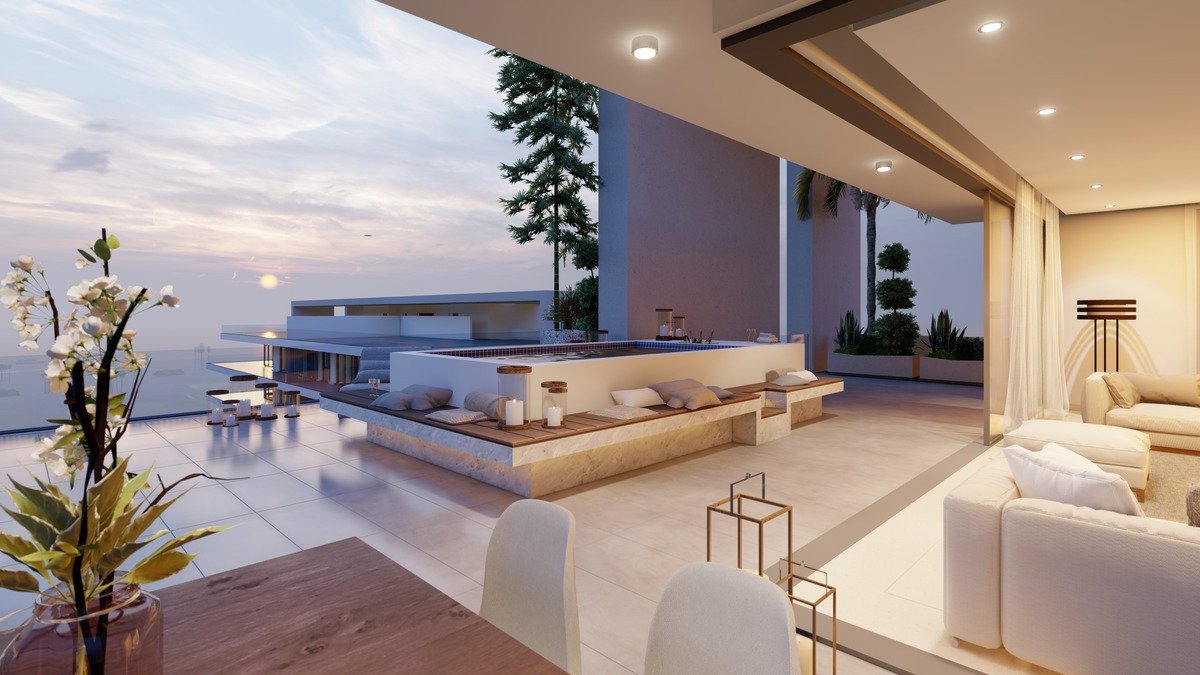 Stylowy apartament 1+1 w pierwszej linii od morza z przestronnym tarasem