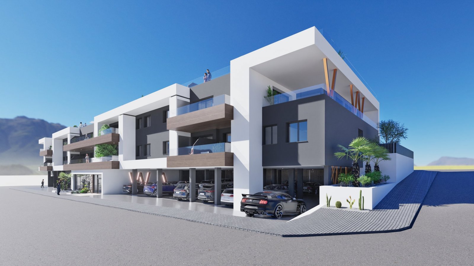 Moderne Apartments → Terrassen, private Gärten und Solarien → Benijófar