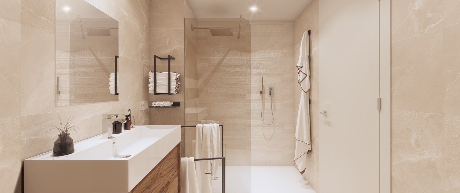 Großzügiges Apartment mit Terrasse in erstklassiger Lage Benahavis Costa del Sol Luxusresidenz am Golfplatz.