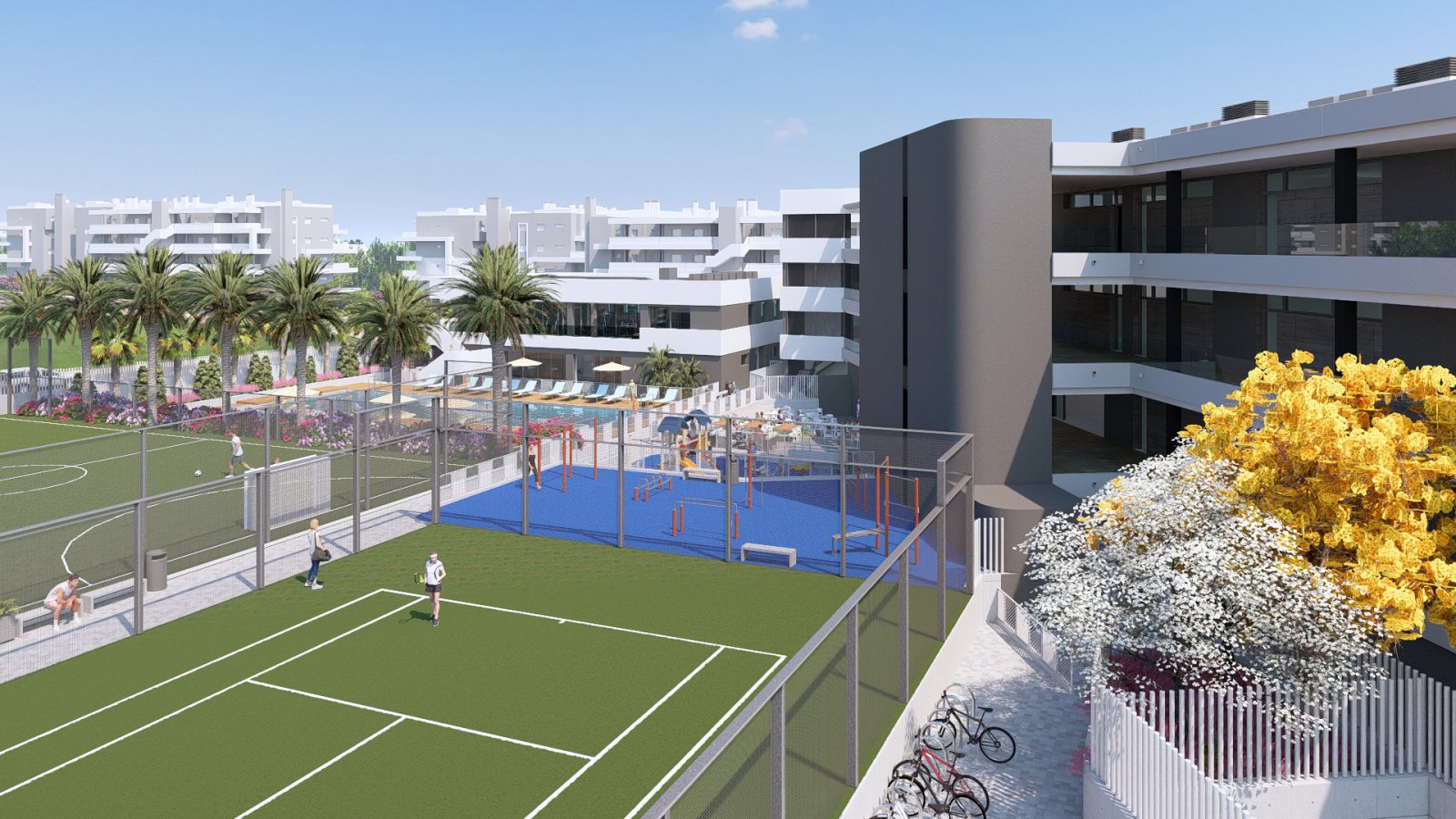 Modernes Apartment am rosafarbenen See, nur wenige Minuten vom Meer entfernt und in der Nähe von renommierten Golfplätzen.