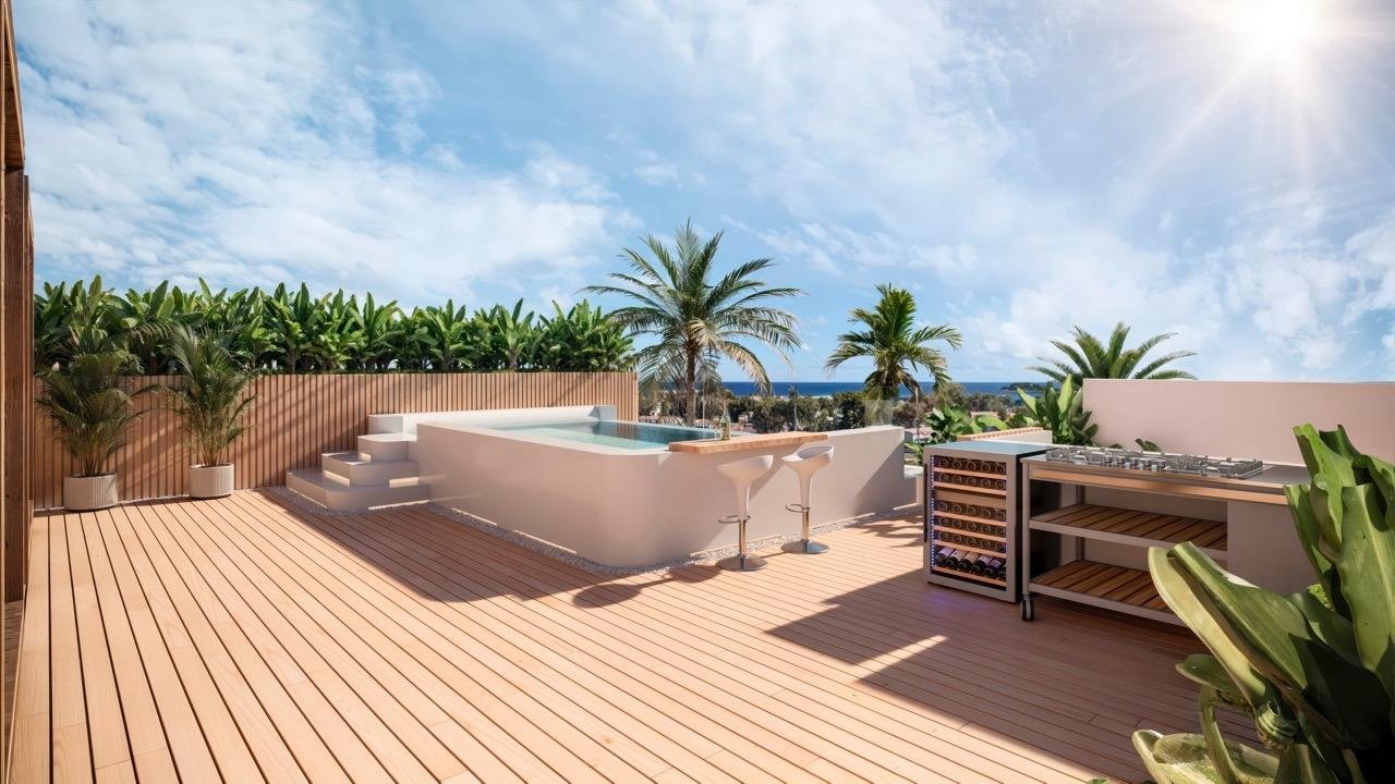 Moderne Apartments → 1 km vom Meer entfernt, Swimmingpools und Gärten → San Pedro Alcántara