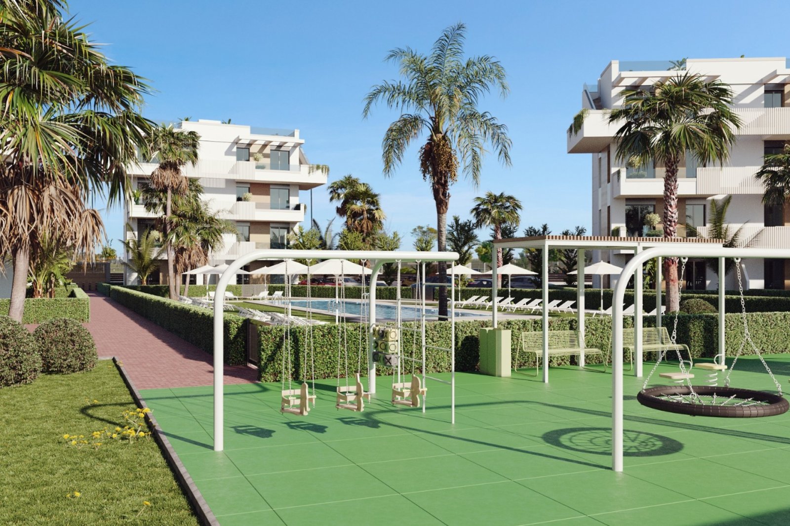 Exklusive Apartments → 5 km vom Meer entfernt, Swimmingpool und Gartenanlage → Torre-Pacheco