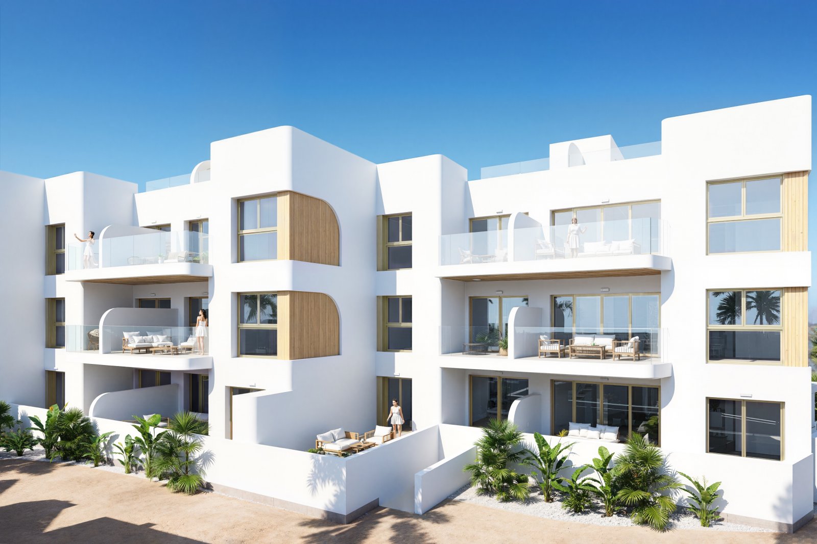 Exklusive Apartments direkt am Strand mit Meerblick, Los Alcázares.
