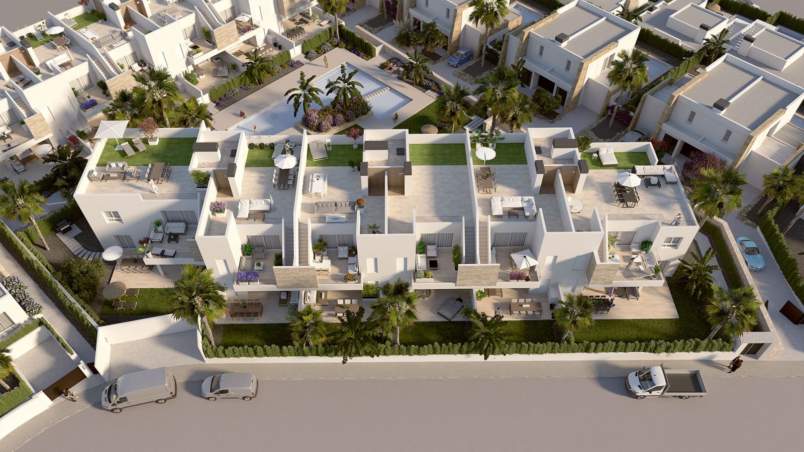 Nowoczesny apartament z basenem i ogrodem, Algorfa