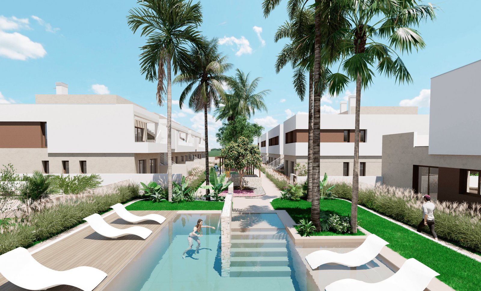 Nowoczesne bungalowy, 1 km od morza, Los Alcázares