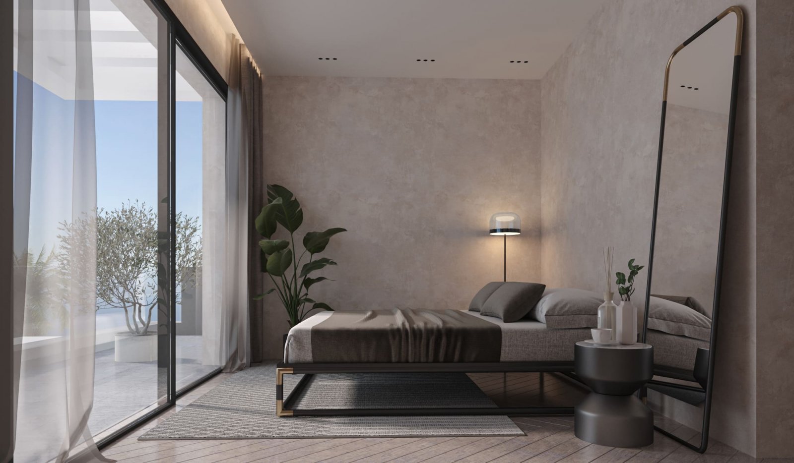 Nowoczesny apartament z widokiem na morze, tarasem i basenem, Buenas Noches
