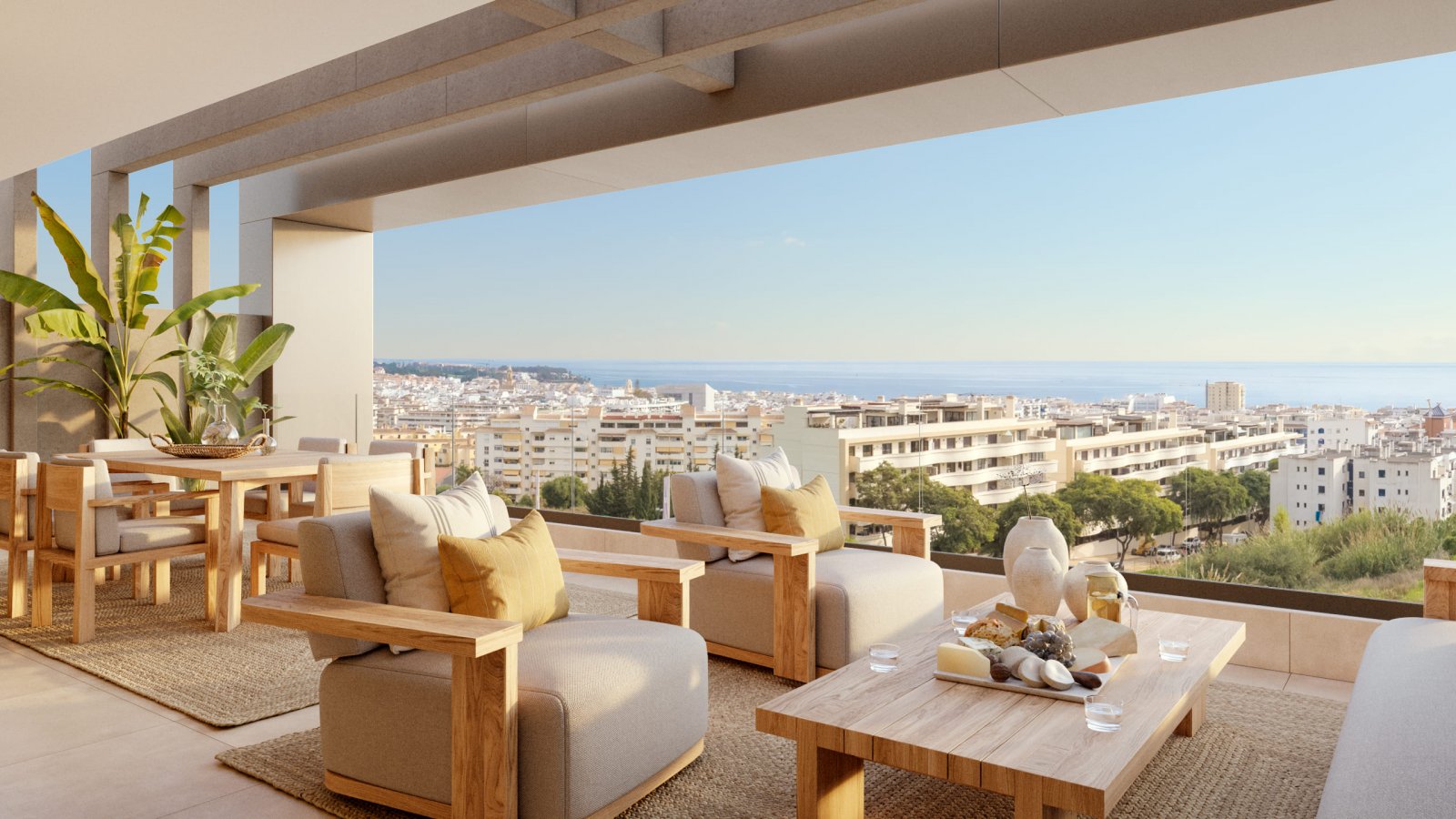Exklusive Apartments 1 km vom Meer entfernt, Terrassen und Swimmingpool, Estepona