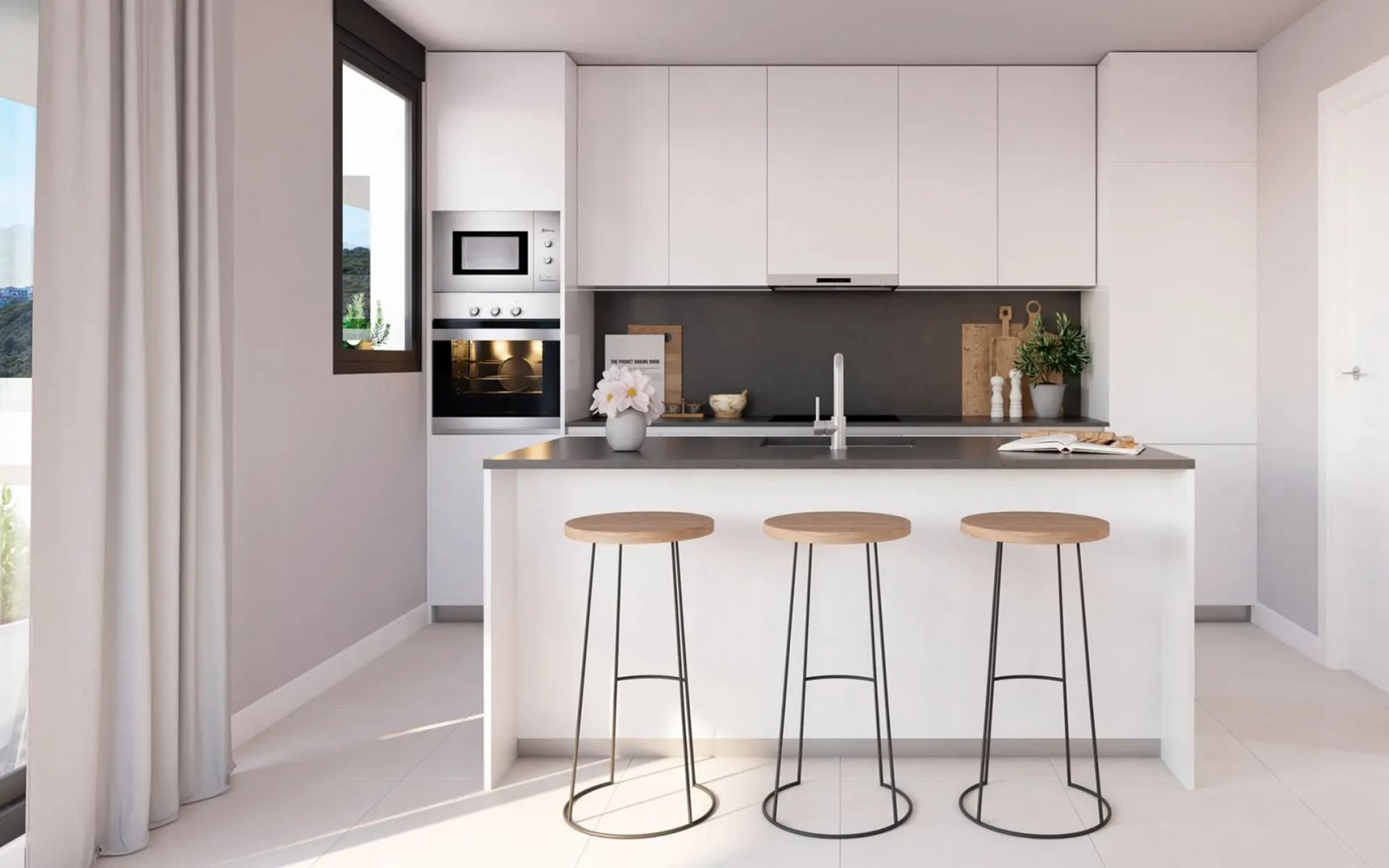 Nowoczesne apartamenty z widokiem na morze, 2 km od plaży, Casares