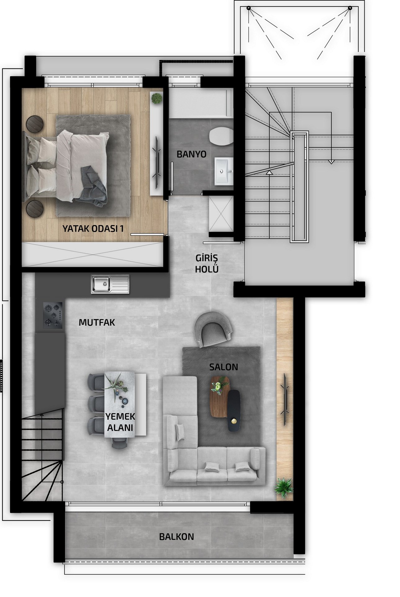 Loft-Maisonette-Wohnung (2+1) in La Isla Villas