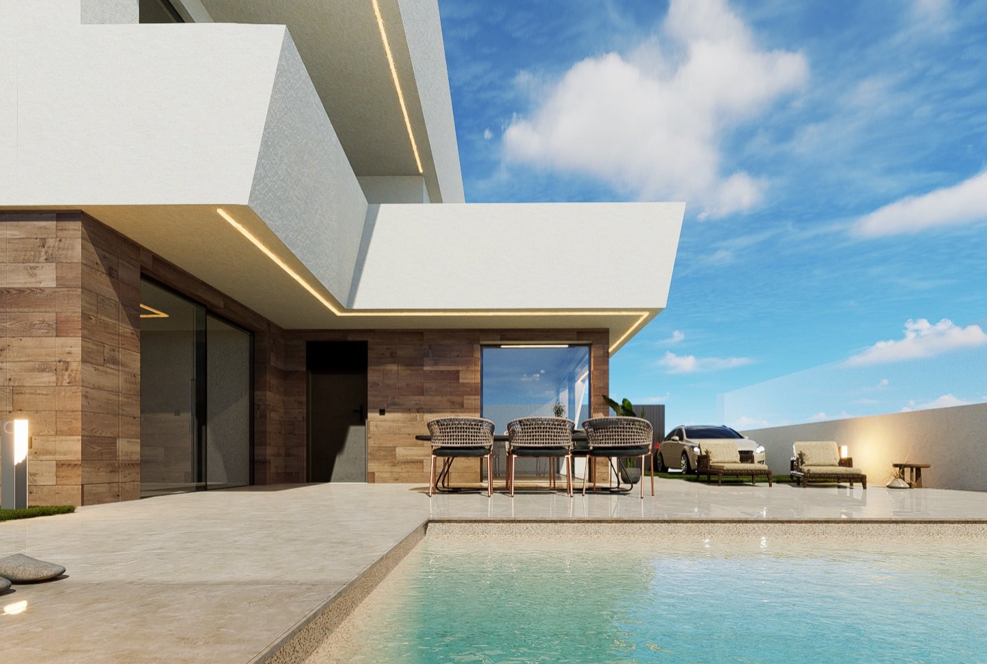 Ekskluzywne wille wolnostojące, 1 km od morza, prywatny basen, San Pedro del Pinatar