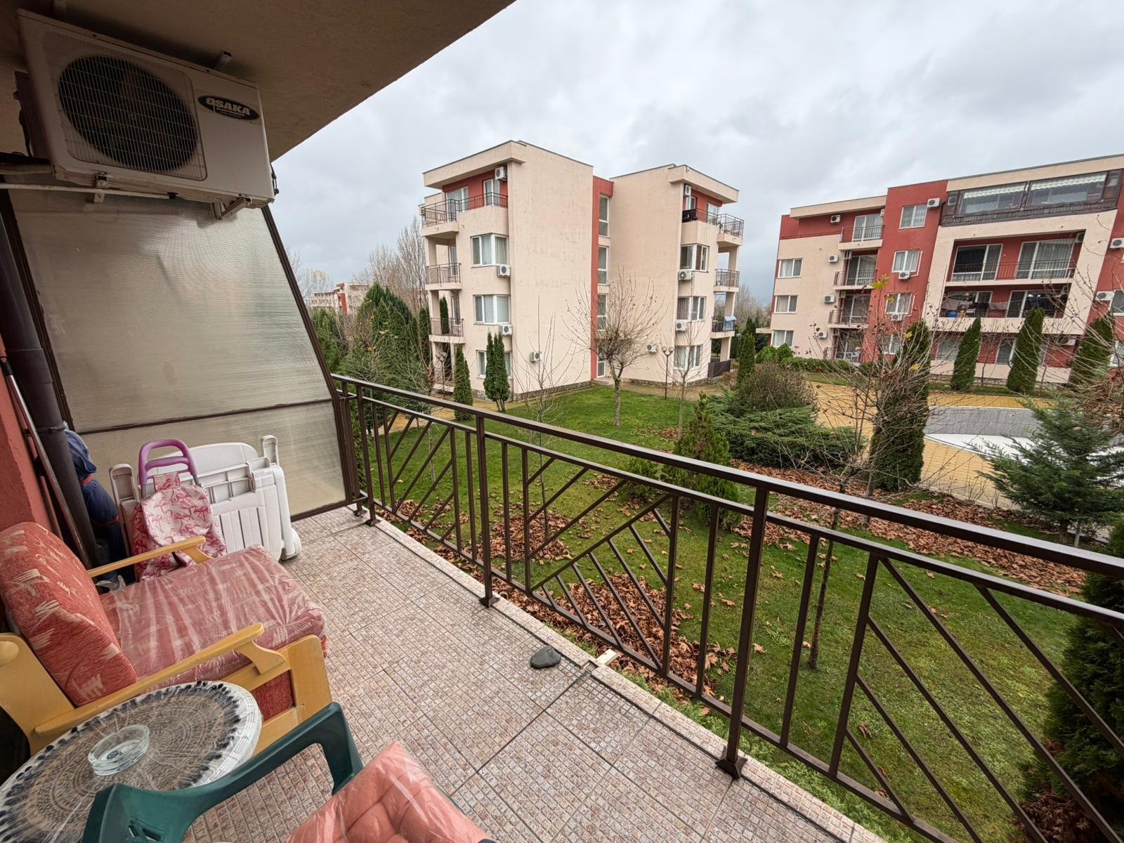 Studio z widokiem na basen w kompleksie „Fort Noks“ w Słonecznym Brzegu, Bułgaria