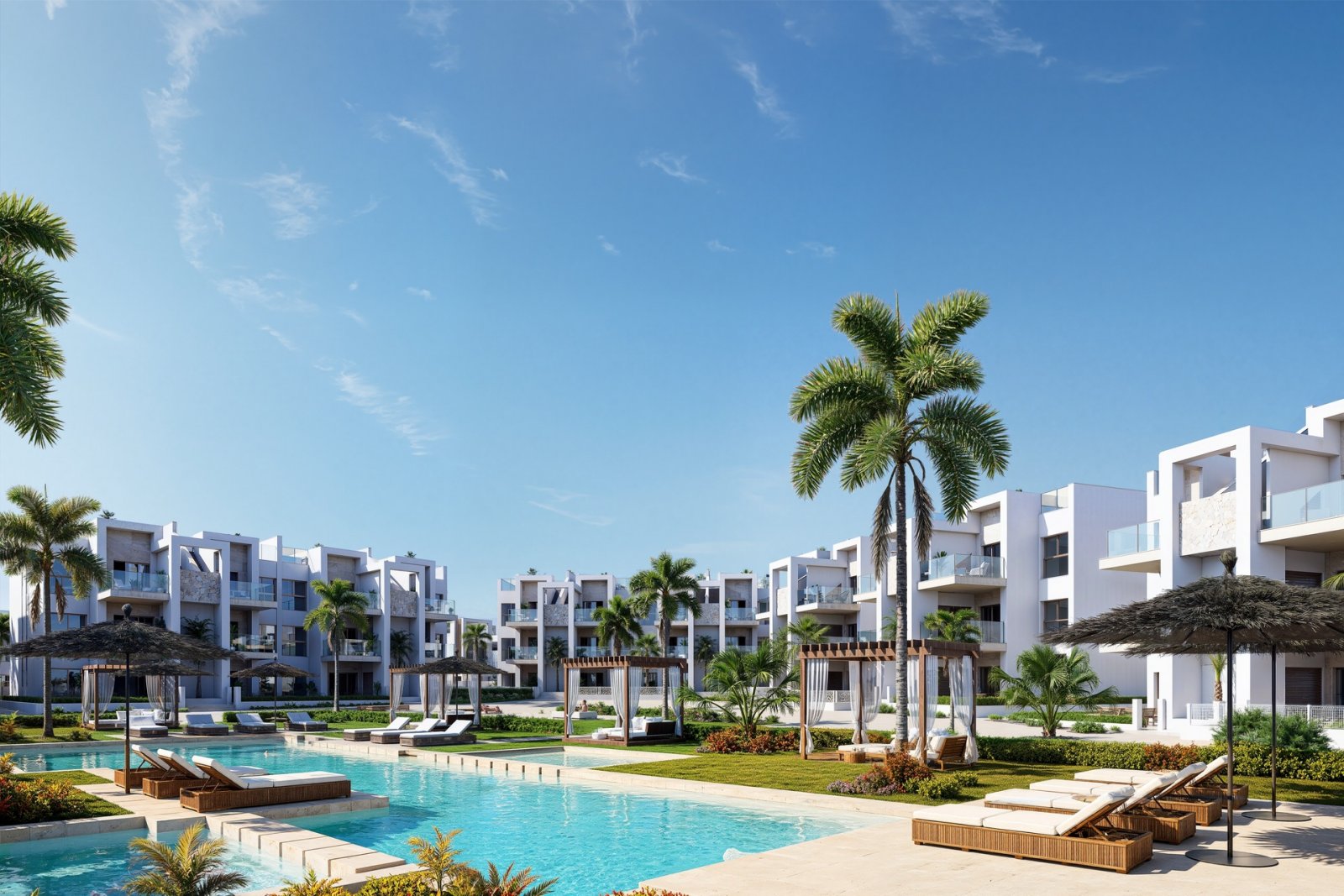Luksusowe apartamenty 300 m od morza, 1 km od pola golfowego, Los Alcázares