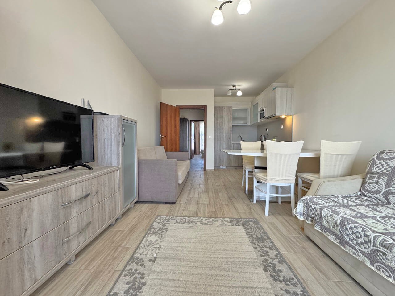 Dwupokojowe mieszkanie z widokiem na basen w ekskluzywnym kompleksie Cascadas 15 w Słonecznym Brzegu, Bułgaria