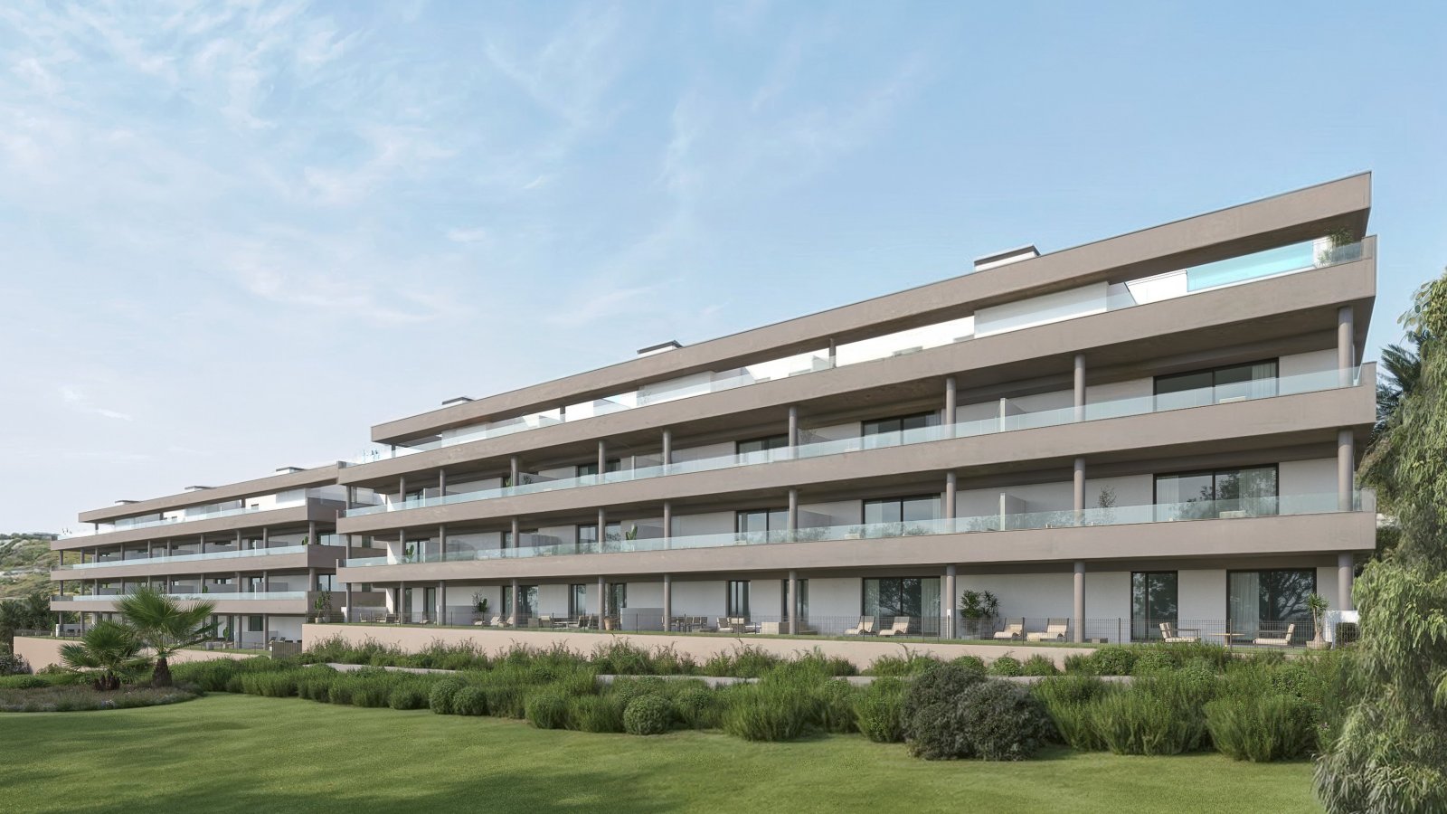 Moderne Apartments mit Meerblick, 3 km vom Strand entfernt, Estepona