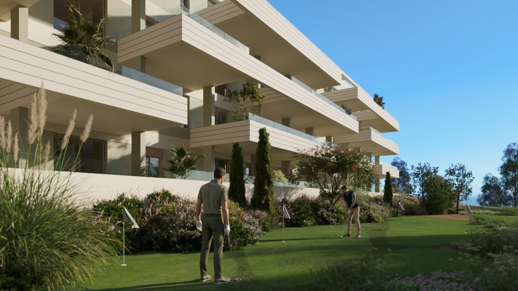 Nowoczesne apartamenty z widokiem na morze i basenem, Las Lagunas de Mijas