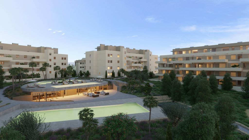 Nowoczesne apartamenty z widokiem na morze i basenem, Las Lagunas de Mijas