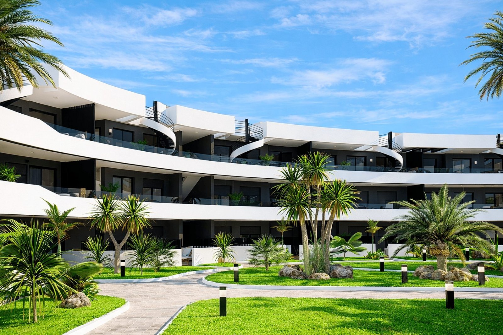 Nowoczesne apartamenty 700 m od plaży z widokiem na morze, Los Alcázares