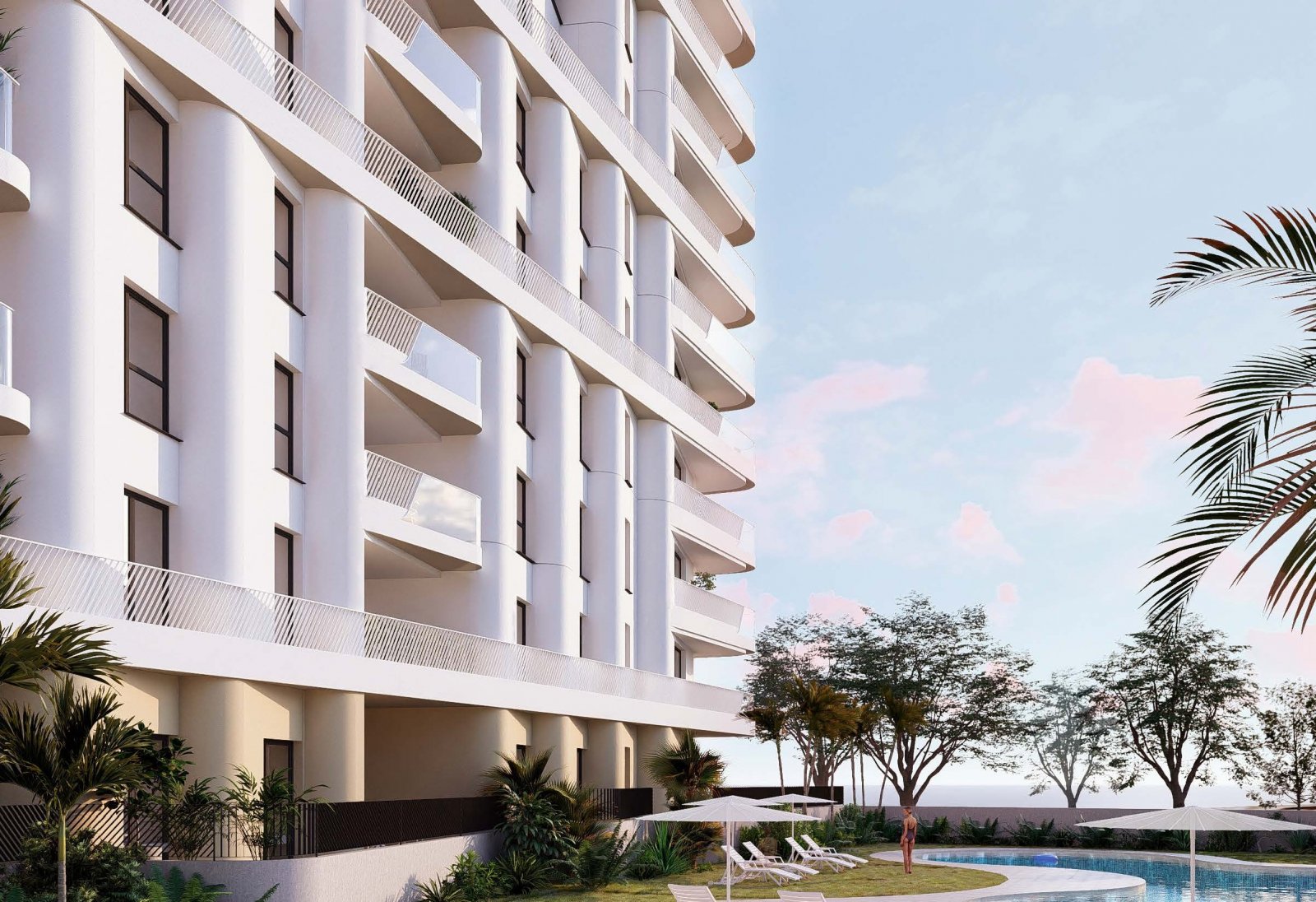 La Vila Joiosa, Alicante: Nowoczesny trzypokojowy apartament z tarasem i widokiem na morze w pobliżu plaży Villajoyosa 