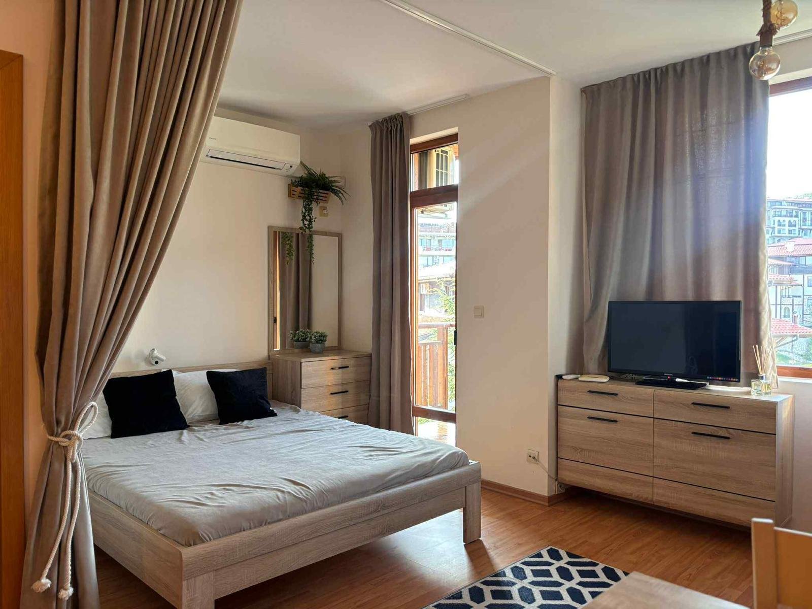 Studio z widokiem na morze w kompleksie Garden of Eden w Sweti Wlas, Bułgaria