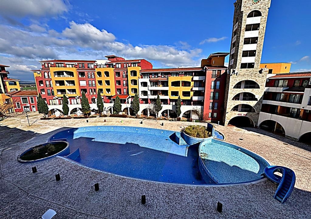 Studio im Marina Cape mit Blick auf den Pool Aheloy Bulgarien