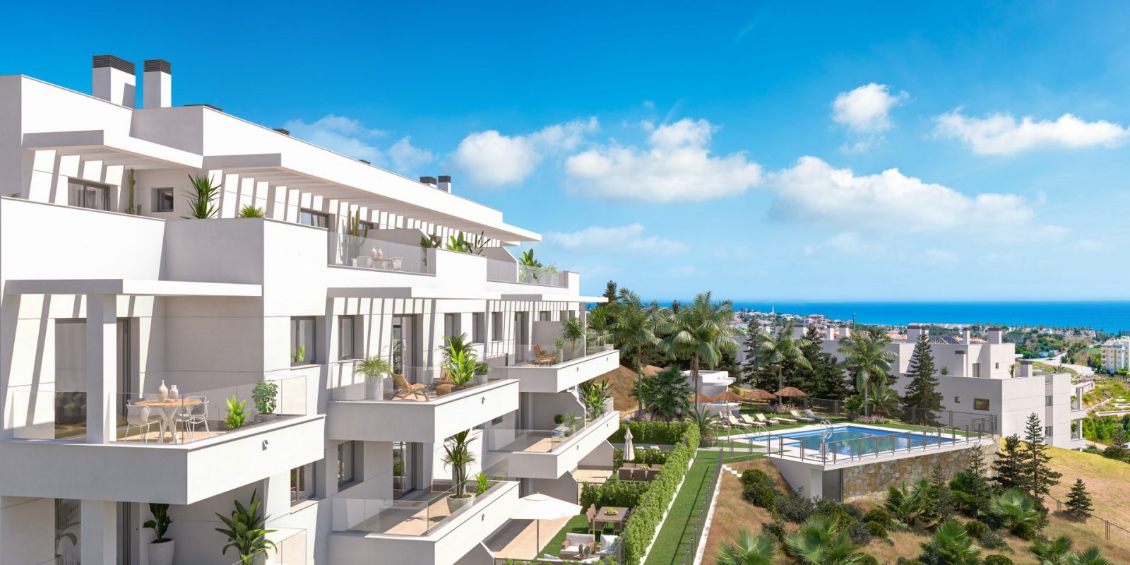 Moderne Apartments, 1 km vom Meer und Golfplatz entfernt, Las Lagunas de Mijas