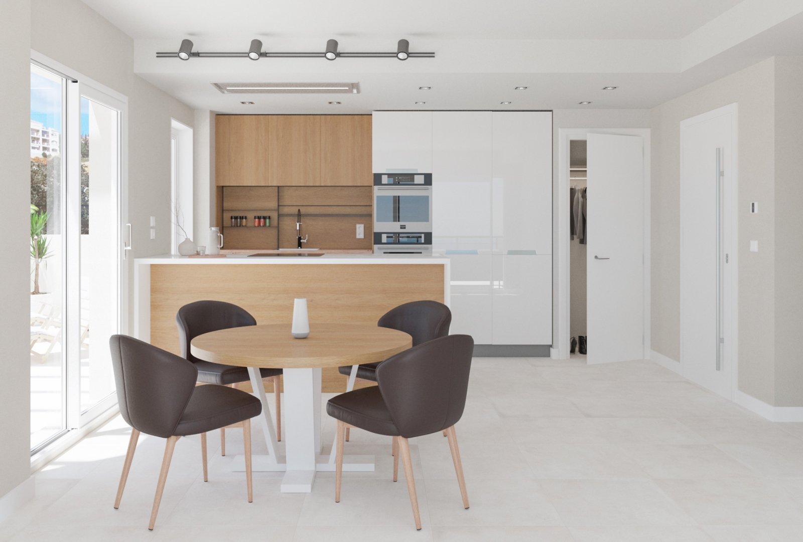 Nowoczesny apartament z widokiem na morze i tarasem, Calahonda