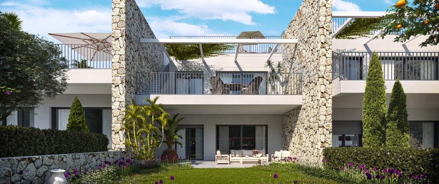 Ekskluzywny apartament z ogrodem i basenem 100 m od plaży San Telmo na Majorce