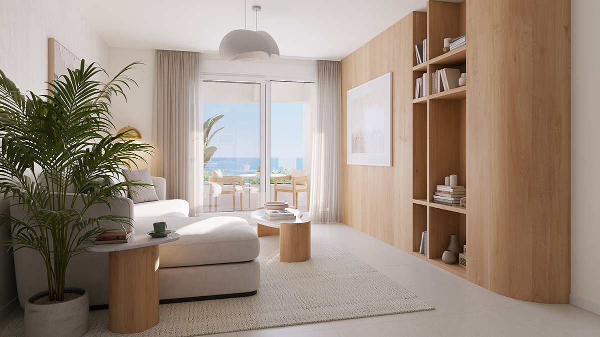 Exklusive Apartments, 1 km von der Küste entfernt mit Swimmingpool und Meerblick, Benalmádena