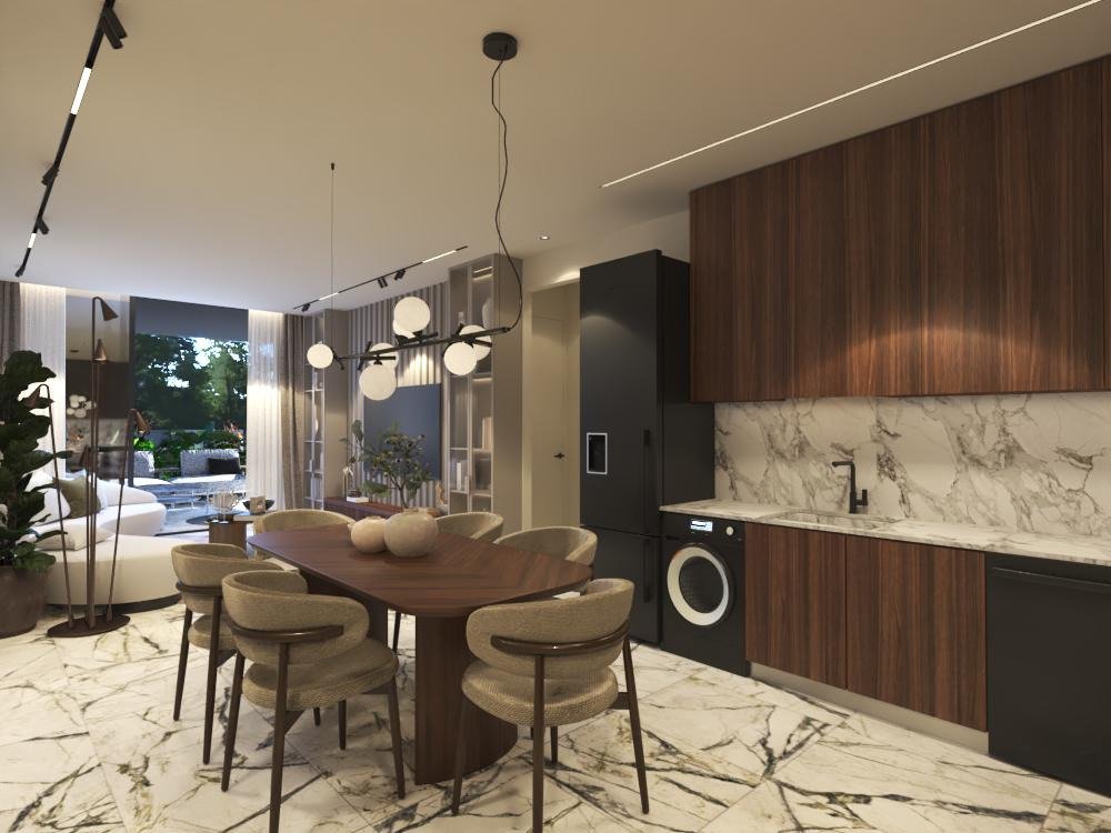 Elegancki apartament z jedną sypialnią w nowym budynku w przyjemnej części Larnaki