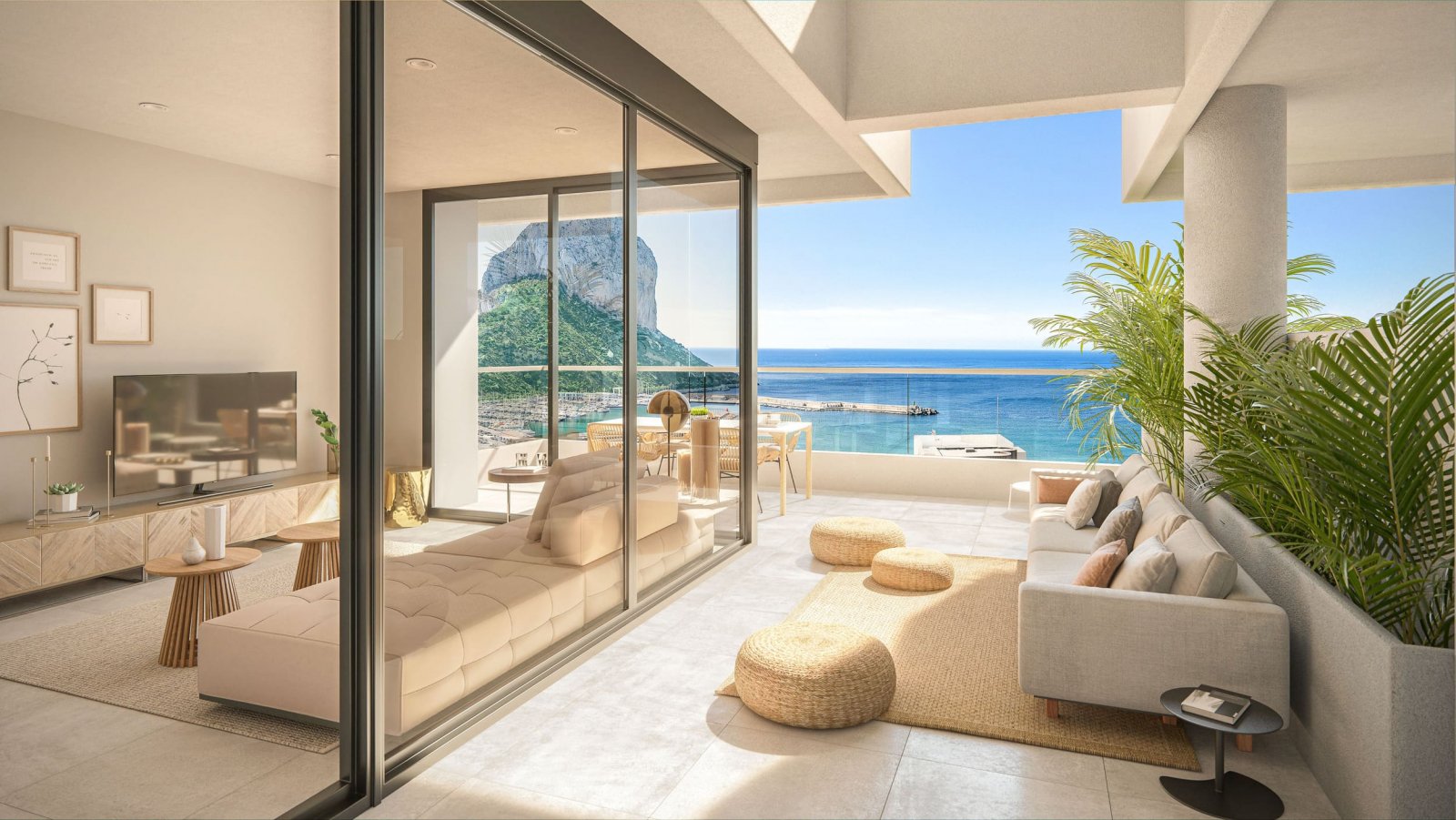 Moderne Apartments und Penthäuser, 100 m vom Meer entfernt, Calpe