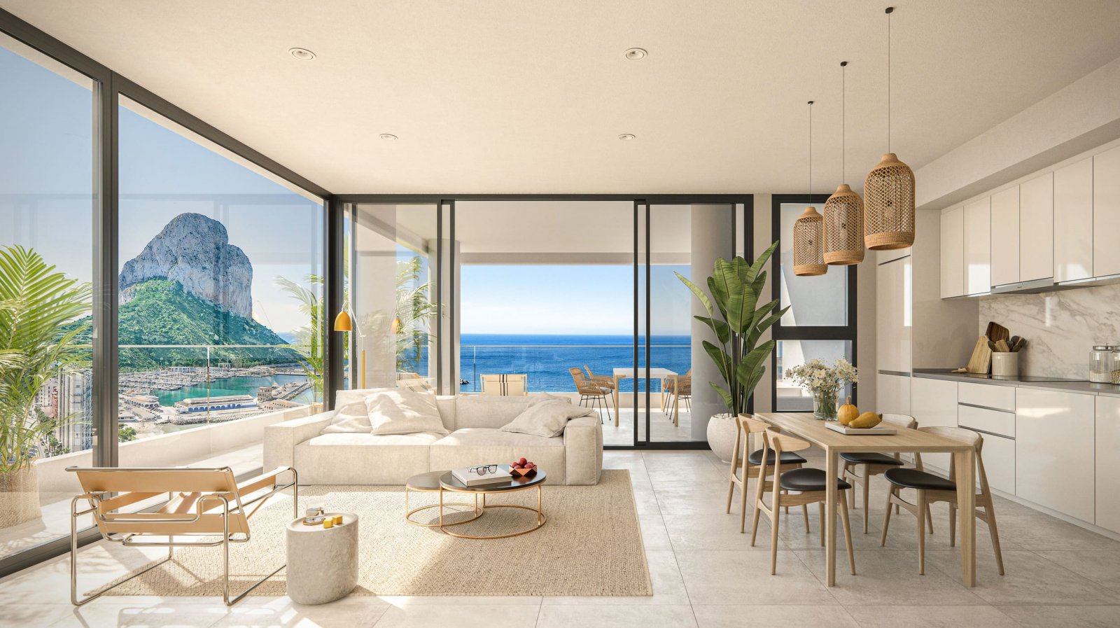 Moderne Apartments und Penthäuser, 100 m vom Meer entfernt, Calpe