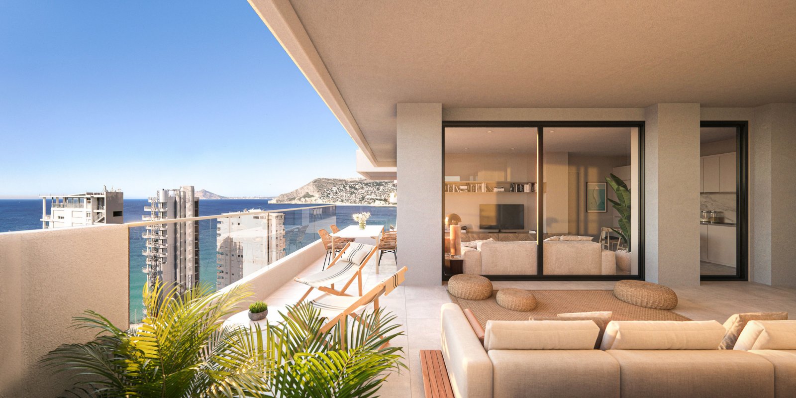 Moderne Apartments und Penthäuser, 100 m vom Meer entfernt, Calpe