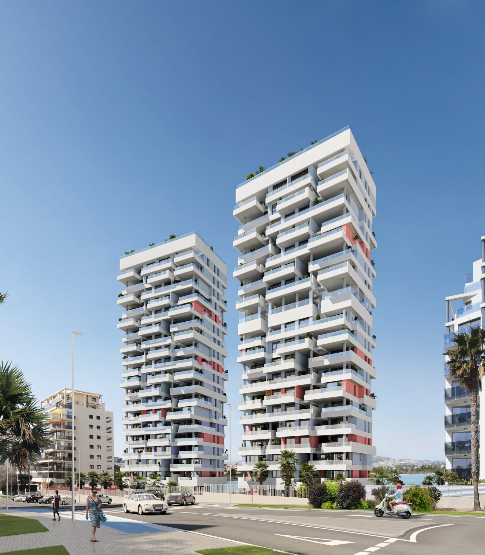 Moderne Apartments und Penthäuser, 100 m vom Meer entfernt, Calpe