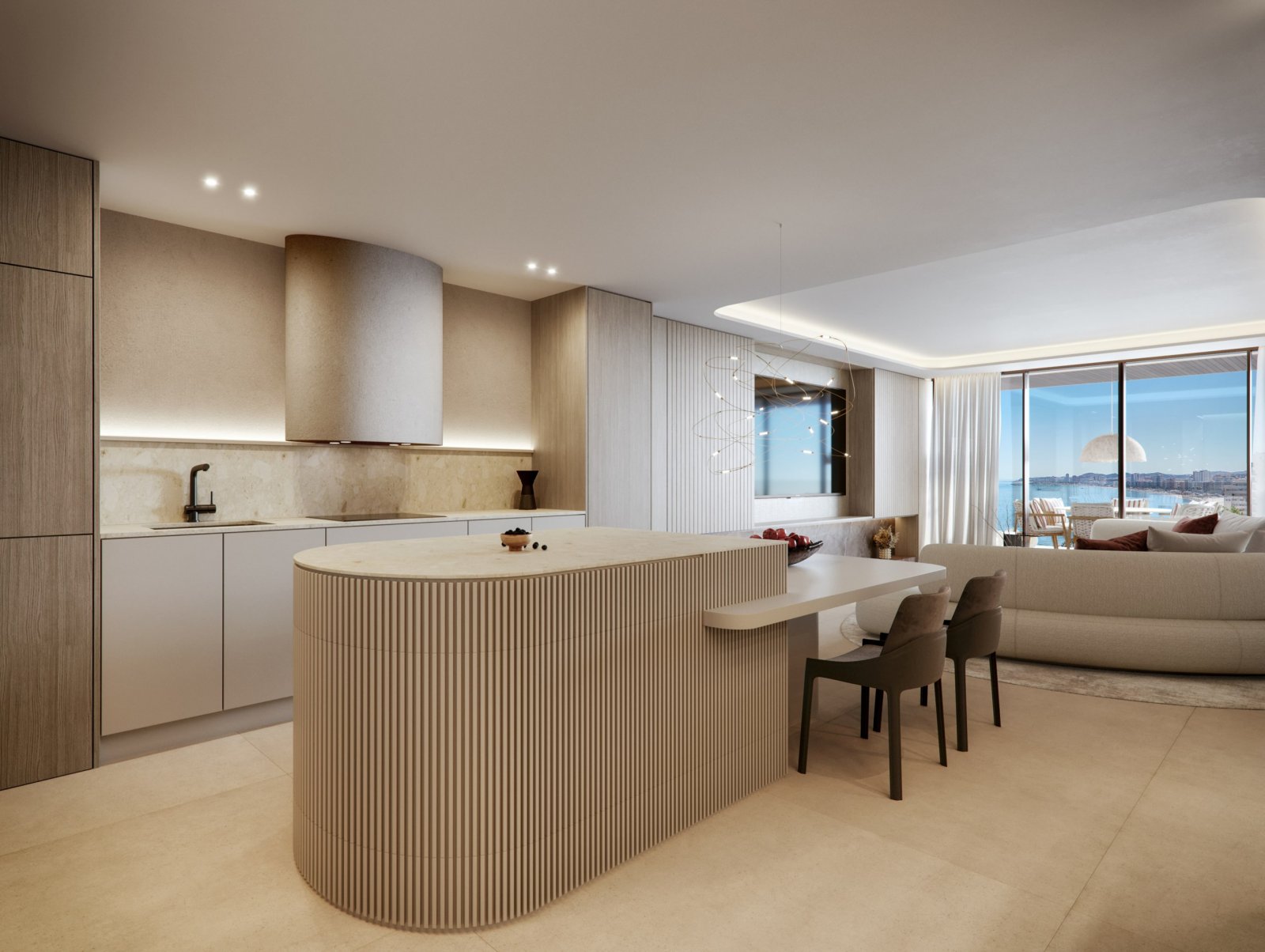 Nowoczesne apartamenty przy plaży z widokiem na morze, Fuengirola