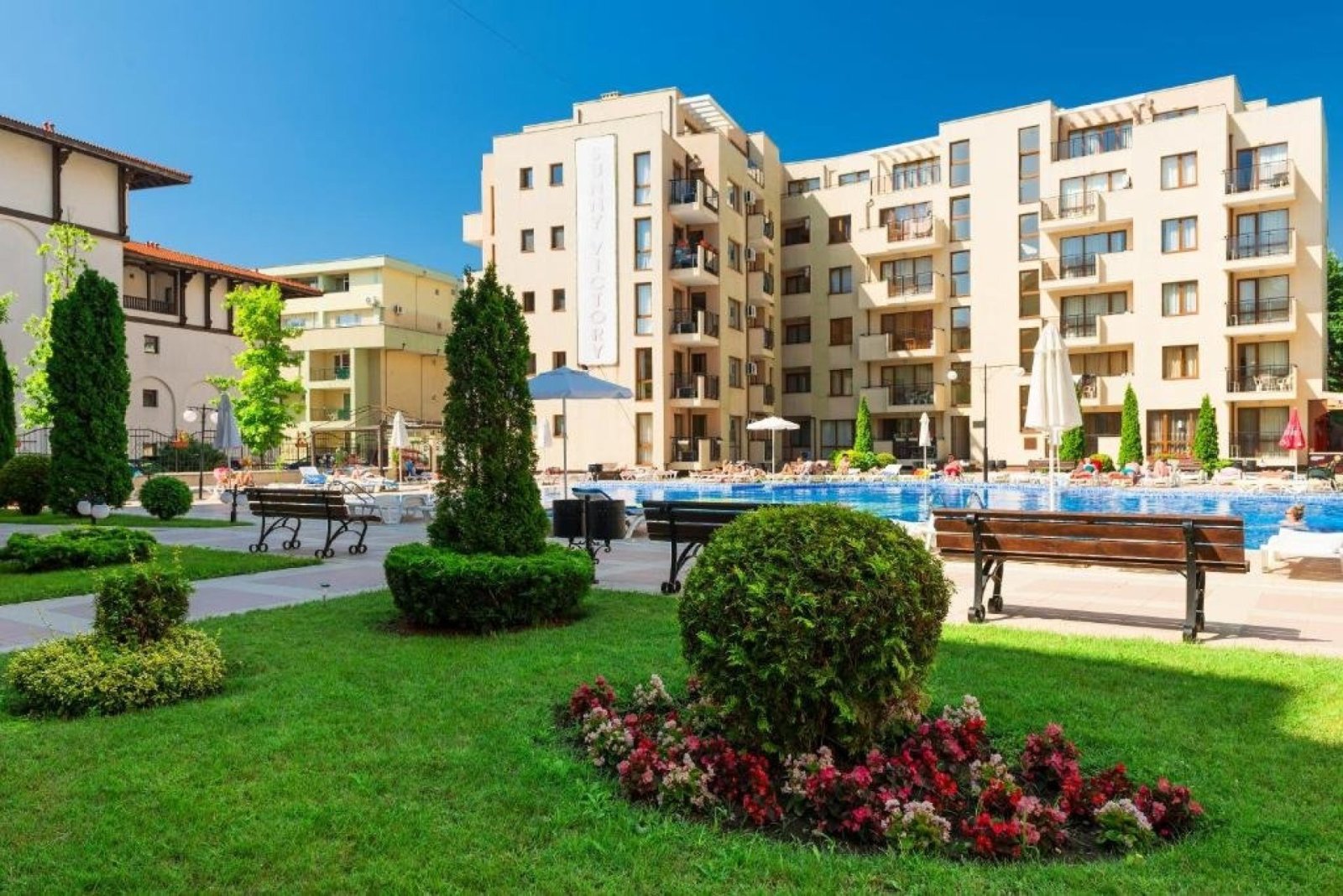 Dwupokojowy apartament w miejscowości wypoczynkowej Słoneczny Brzeg, osiedle „Sunny Victory”, Bułgaria.