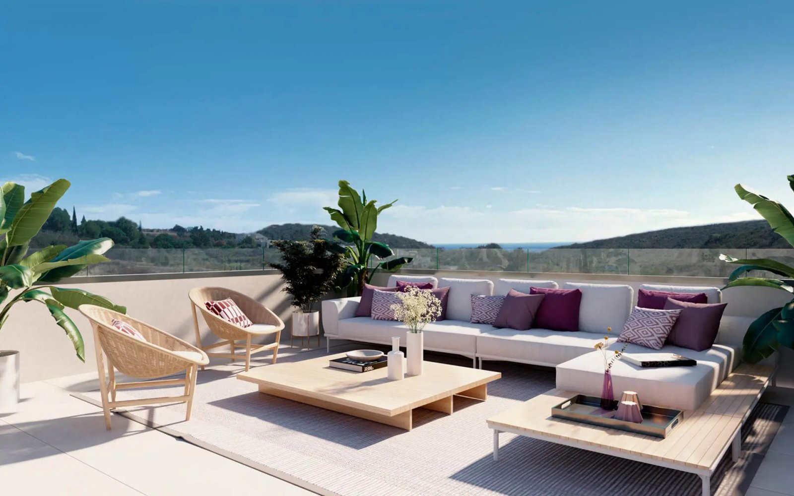 Nowoczesne apartamenty 2 km od plaży z widokiem na morze, Casares