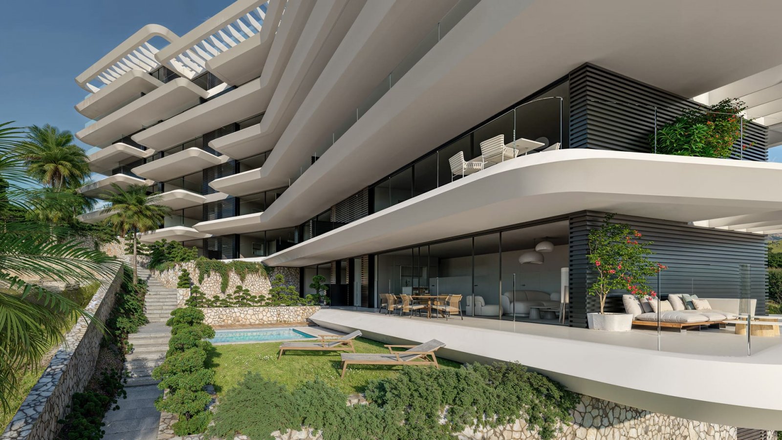 Nowoczesne apartamenty z widokiem na morze, 2 km od plaży, Estepona