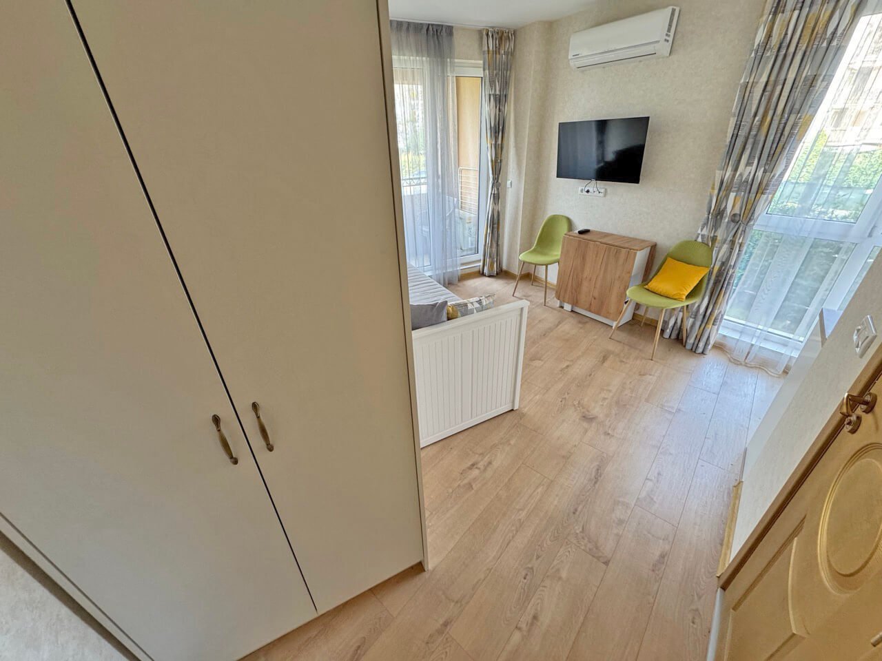 Studio z widokiem na ogród w kompleksie Aphrodite Park, Słoneczny Brzeg, Bułgaria