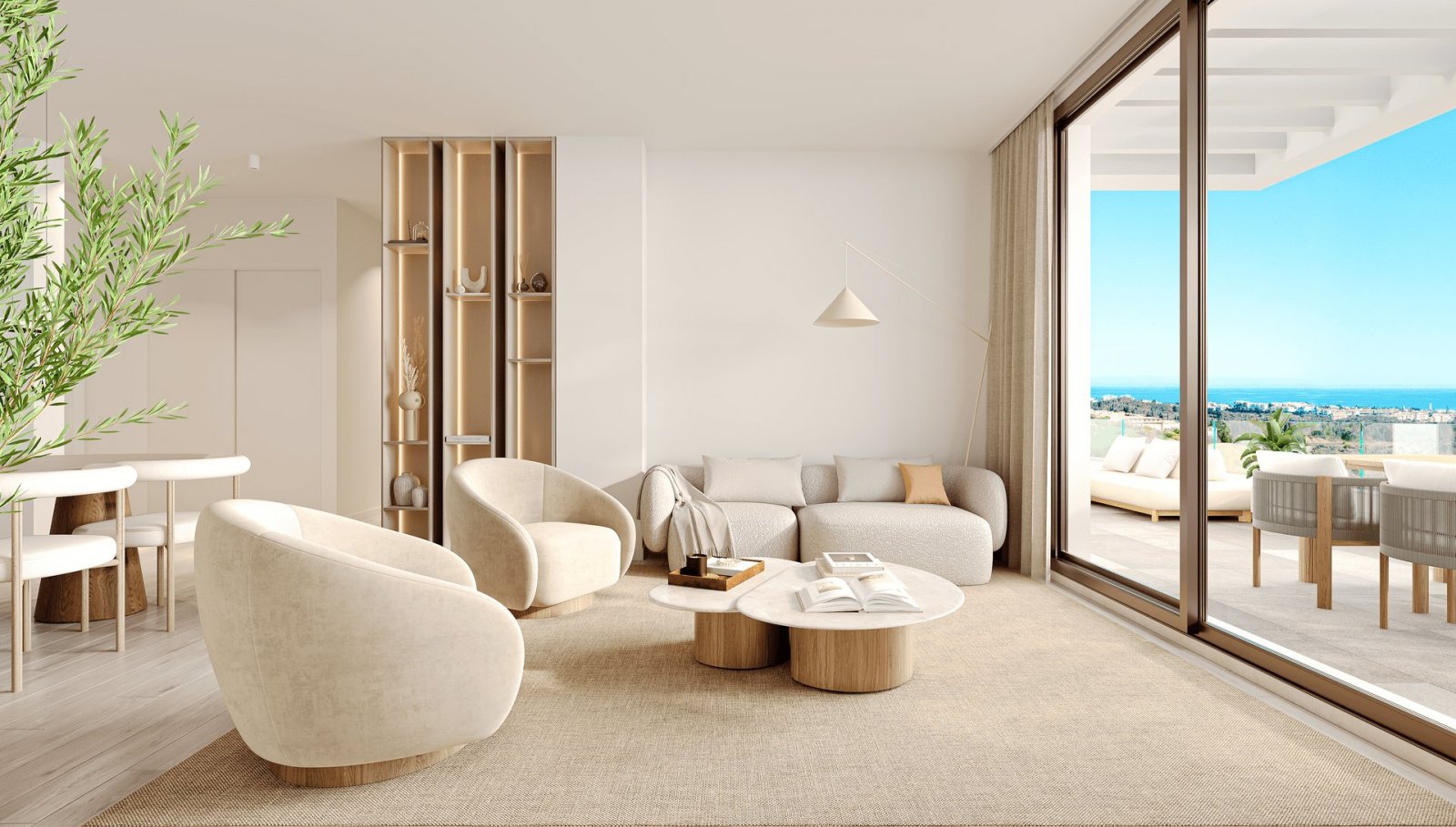 Ekskluzywne apartamenty na parterze z prywatnym ogrodem i widokiem na morze, Mijas