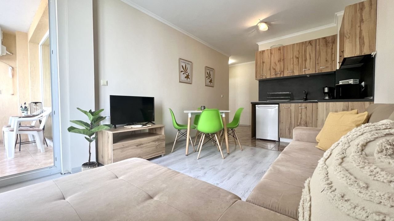 Dwupokojowe mieszkanie w kompleksie Villa Sardinia, Sveti Vlas, Bułgaria