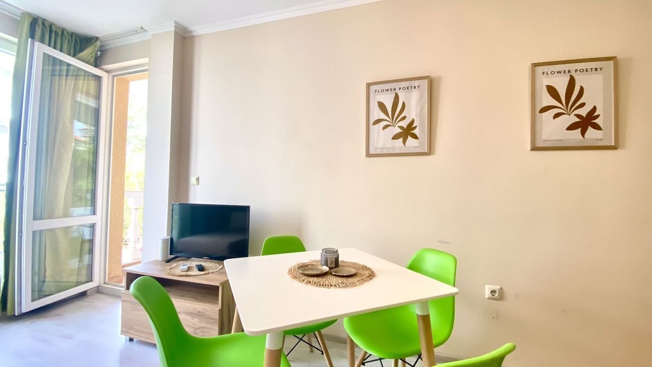 Dwupokojowe mieszkanie w kompleksie Villa Sardinia, Sveti Vlas, Bułgaria