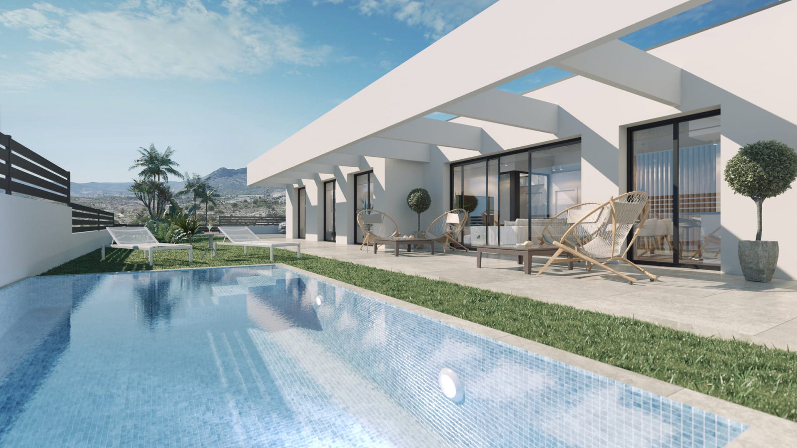 Finestrat, Alicante: Luksusowe domy wolnostojące, widok na morze i prywatny basen, Finestrat Finestrat, Alicante: Luksusowe domy wolnostojące, widok na morze i prywatny basen, Finestrat