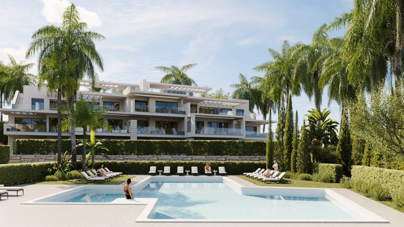 Nowoczesne apartamenty nad morzem, basen, Estepona