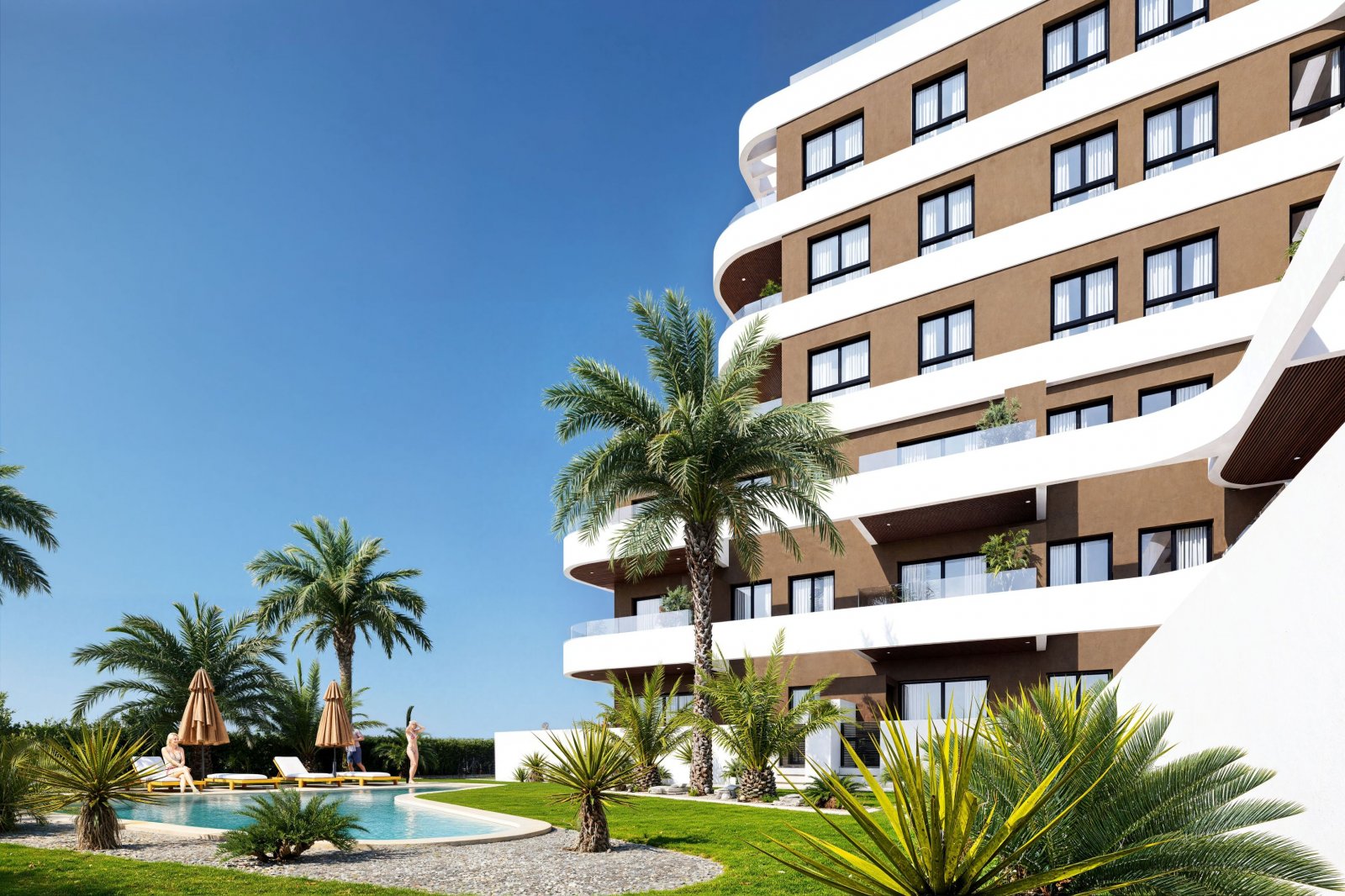 Nowoczesne apartamenty z widokiem na morze, 1 km od plaży, Guardamar del Segura