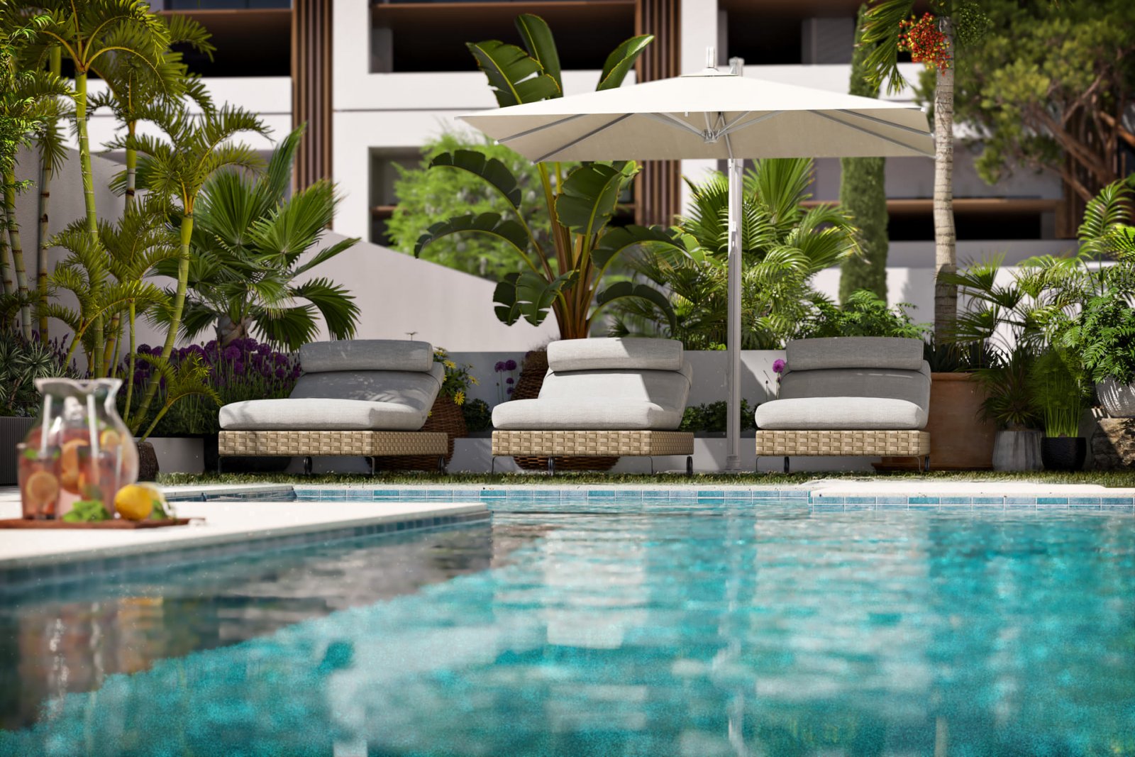 Exklusive Ferienwohnung am Meer, mit Garten und Pool, La Vila Joiosa
