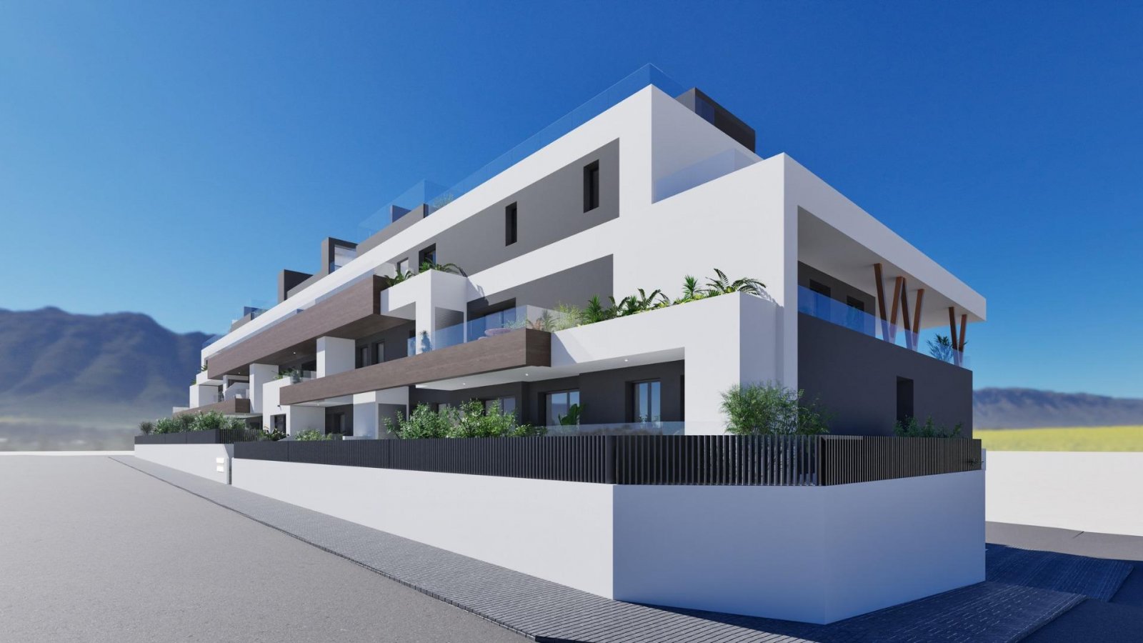 Neue Apartments in Benijófar mit Terrasse und Dachpool im Herzen der Stadt