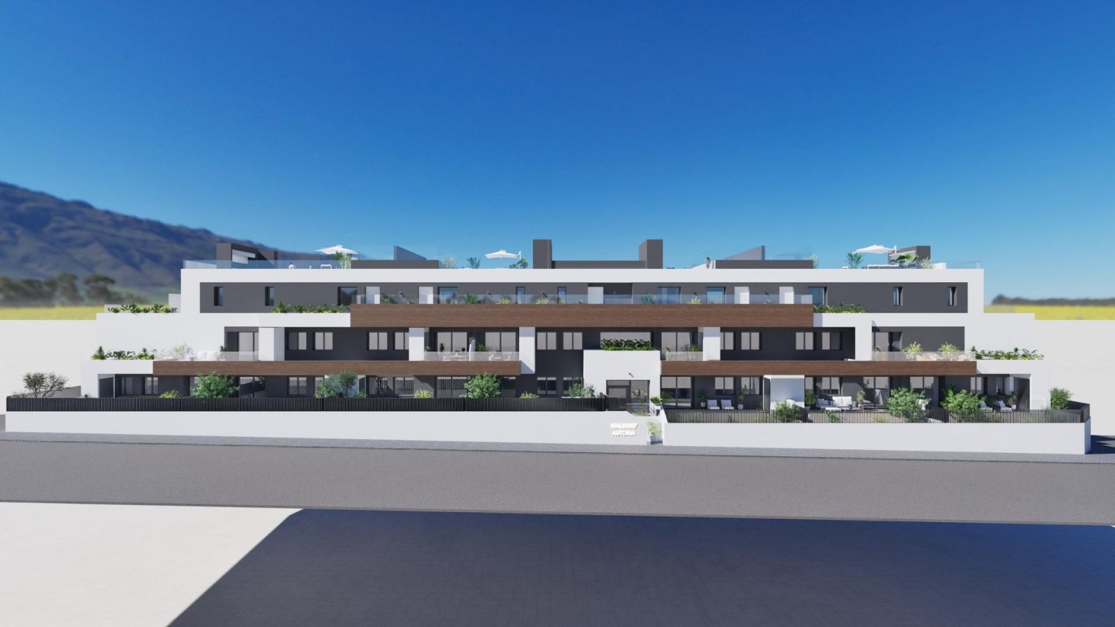 Neue Apartments in Benijófar mit Terrasse und Dachpool im Herzen der Stadt