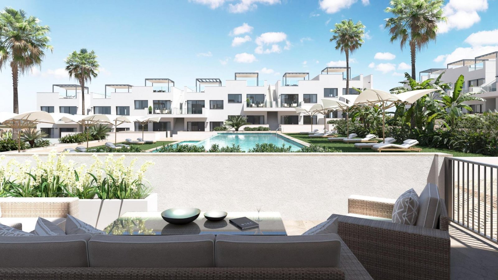 Elegantes Apartment mit Lagunenblick und großer Terrasse – Los Balcones, Torrevieja