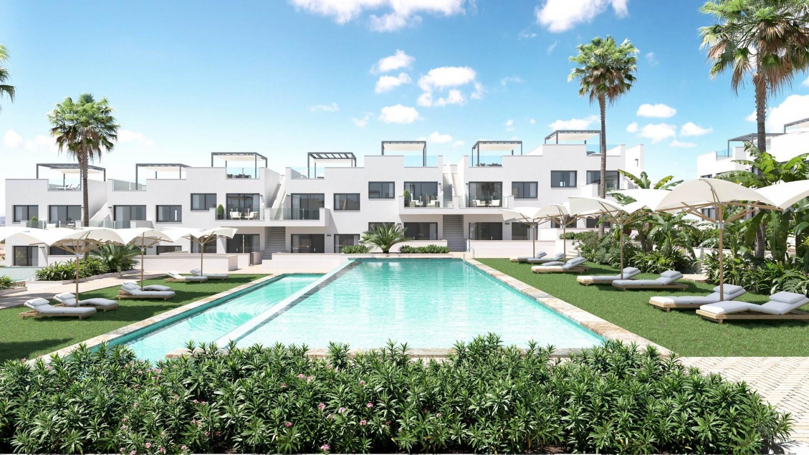 Elegantes Apartment mit Lagunenblick und großer Terrasse – Los Balcones, Torrevieja