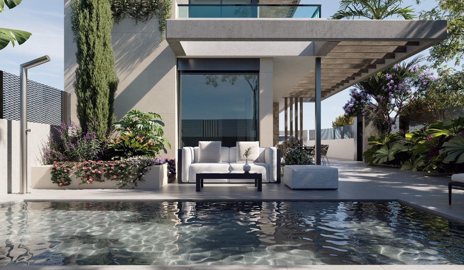 Luxusvilla mit privatem Pool in einer bewachten Anlage – Los Alcázares